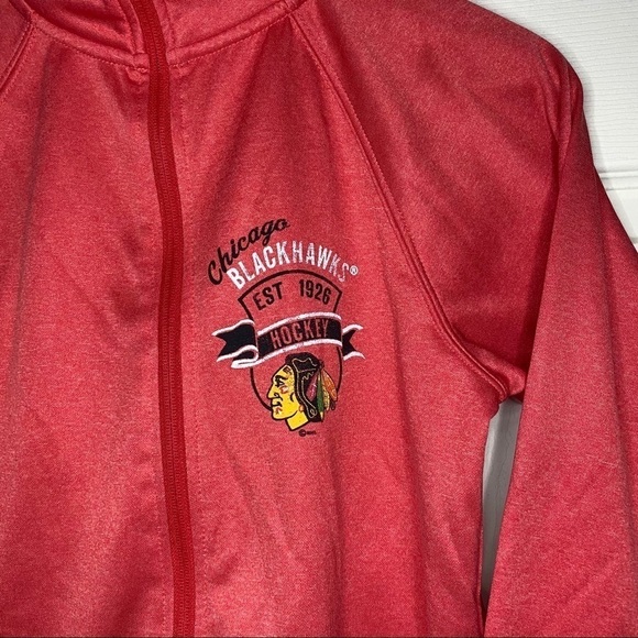 Chicago Blackhawks NHL Red Zip Up Hockey Jacket - Picture 3 of 5